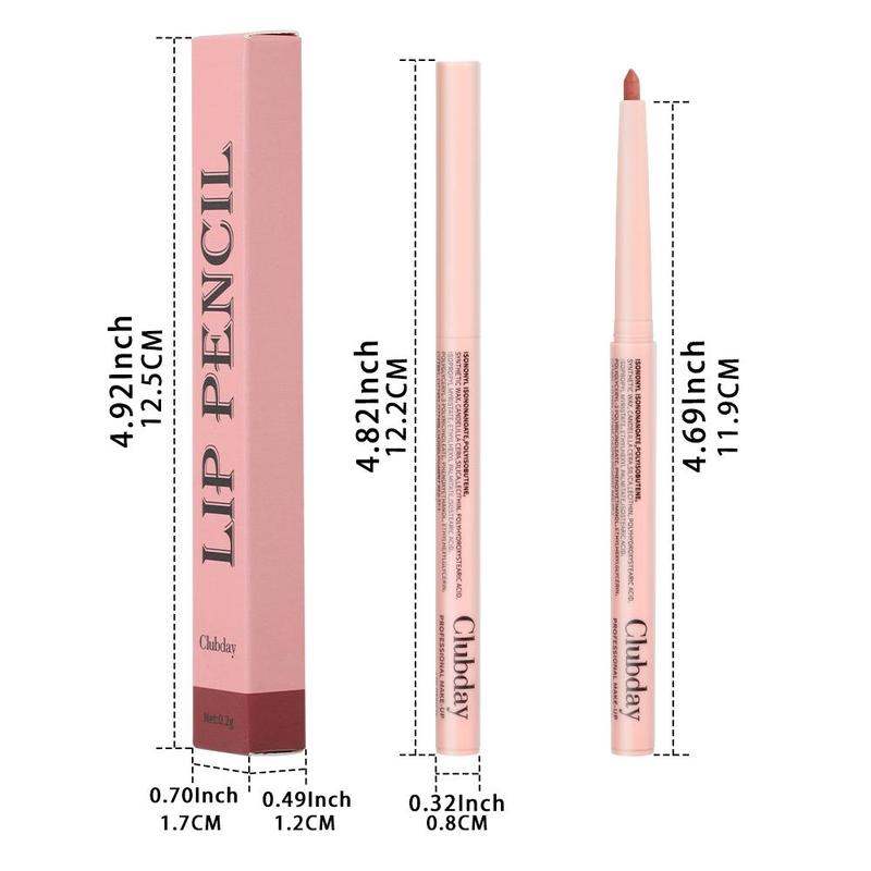 Long Lasting Lip Liner, Waterproof Lip Liner Pencil, Easy Coloring Lip Sticks, Moisturizing Lip Liner, Suitable for All Skin Types Lip Liner, Girls and Women Makeup Accessories