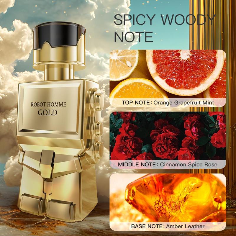 Men's Perfume, Long Lasting Elegant Fragrance for Men, Wooden Tone Perfume, Light Perfume for Daily Use, Fashion Dressing Decor, Christmas Gift