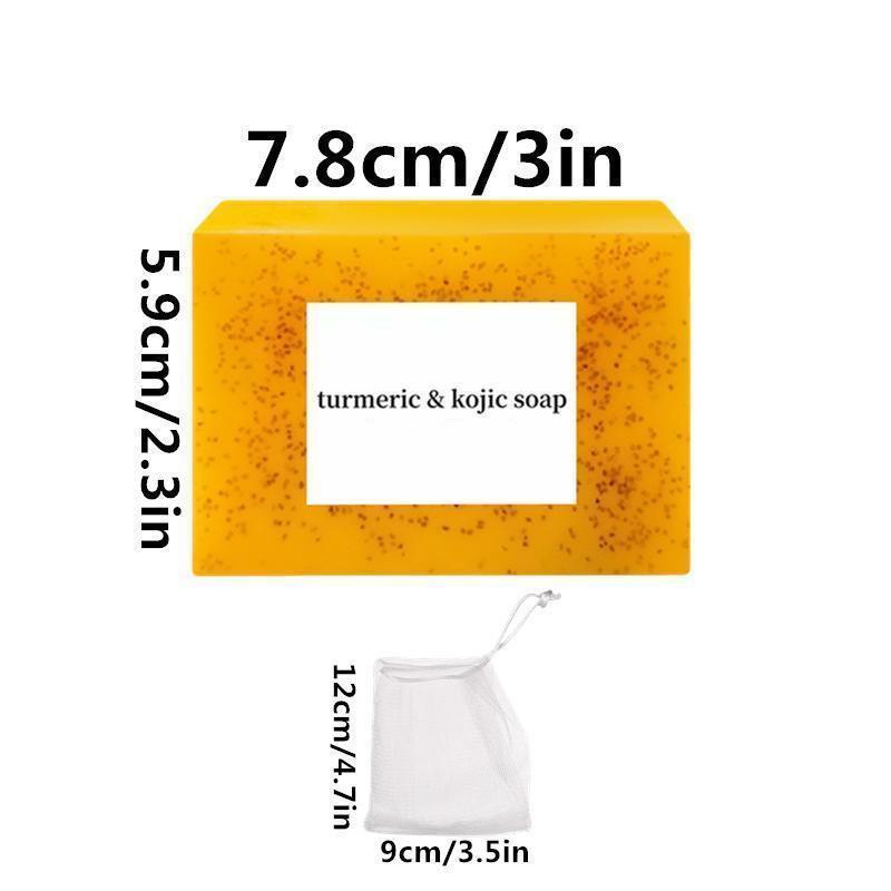 2Pcs Lemon Turmeric Kojic Acid Soap Lemon Kojic Acid Soap Bar Turmeric Soap Bar Kojic Acid Soap for Face