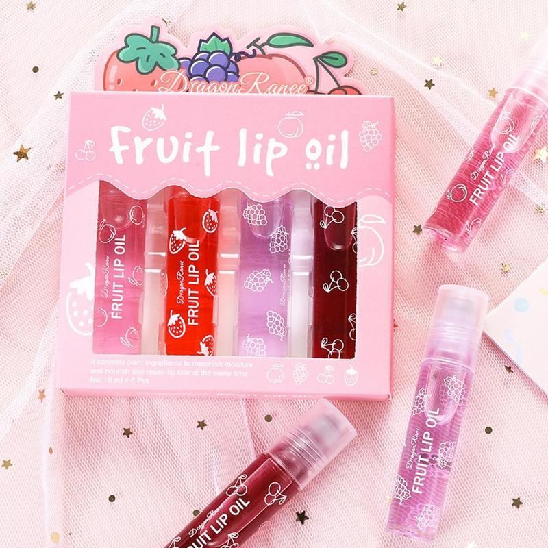 Moisturizing Lip Oil, Rolling Ball Design Lip Moisturizer, Hydrating Lip Balm, Lip Care Product for Women & Girls