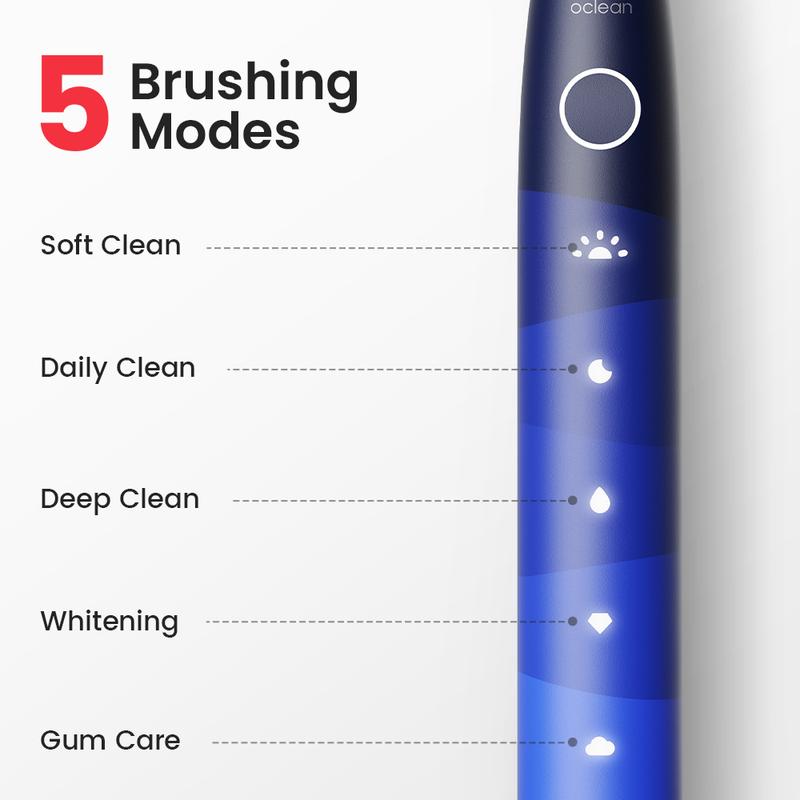 [BF CM Deals]Oclean Spark Sonic Electric Toothbrush for adults, 6 brush heads, 5 modes,Smart timer,soft bristles, travel case,Best Christmas Gift