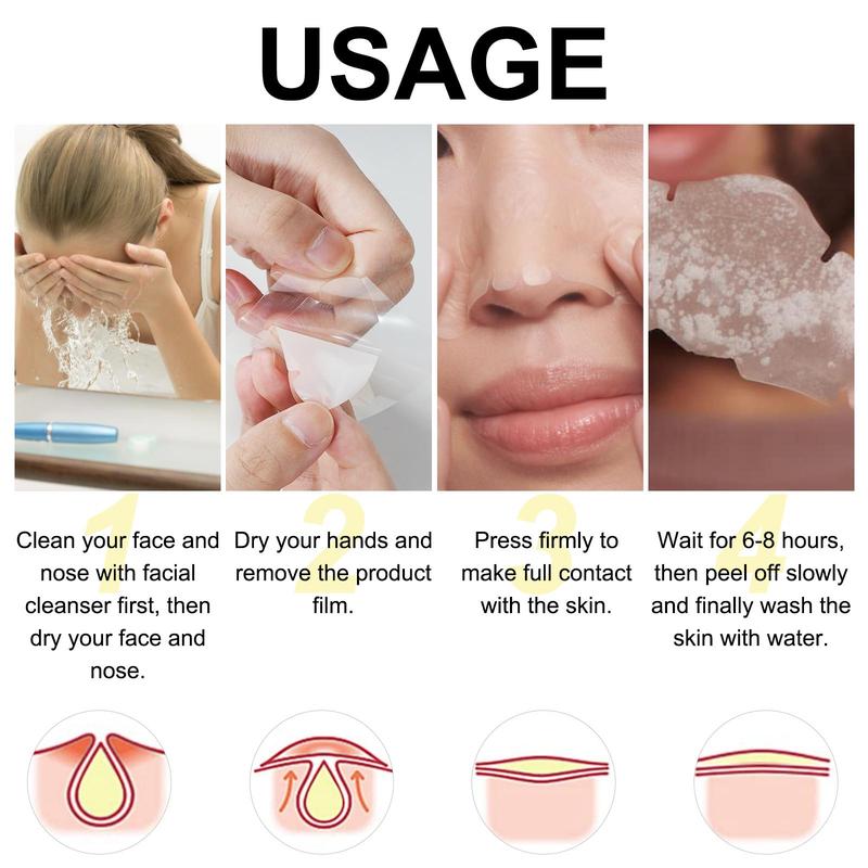 Hydrocolloid Nose Patch, 12pcs box Collagen Facial Skin Cover, Suitable for Acne-prone Skin, Gentle Skin Care Product for All Skin Types