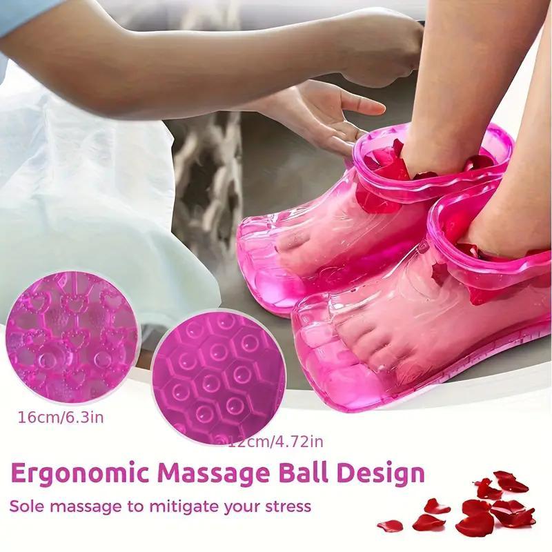 Foot Spa Bath Massager, Hot Massage Foot Bath Shoes with Ergonomic Massage Ball Design, Removable Foot Massage Tool for Home Spa Use