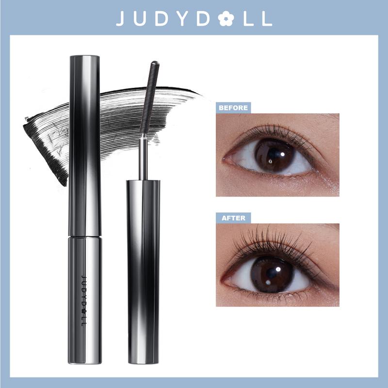 Judydoll 3D Curling Eyelash Iron Mascara, Black & Brown, Curling & Lengthening, Long-Lasting Formula, Waterproof, Smudge-Proof, 24-Hour Wear, Natural Extension and Thickening Effect, Ultra Fine Volumizing Mascara, Cosmetics Tools, Christmas Makeup