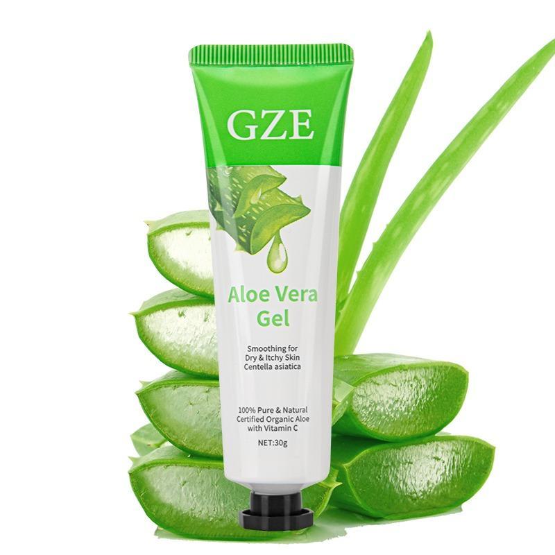 Organic Aloe Soothing Gel, Natural Aloe Vera Gel For Sunburn Relief & Dry Skin