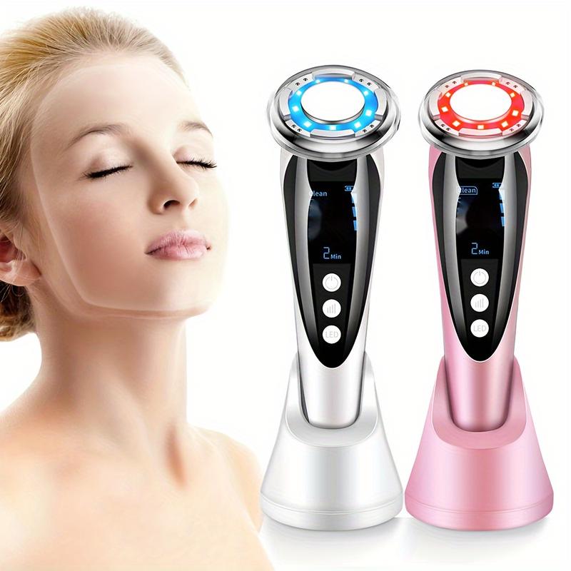 7-in-1 Women's Facial Massager Instrument , Hot and Cold Home Use Rechargeable Portable Beauty & Skincare Device