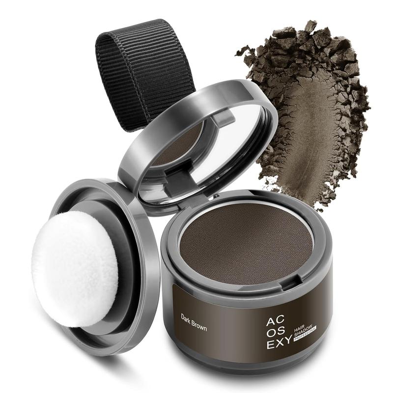 Root Touch Up Hair Color Powder,Root Cover Up Hairline Shadow Powder,Dark Brown for Women Eyebrows, Gray Hair Coverage Touch Up Hair Powder For Men Beard Line,Bald Spots (Dark Brown)