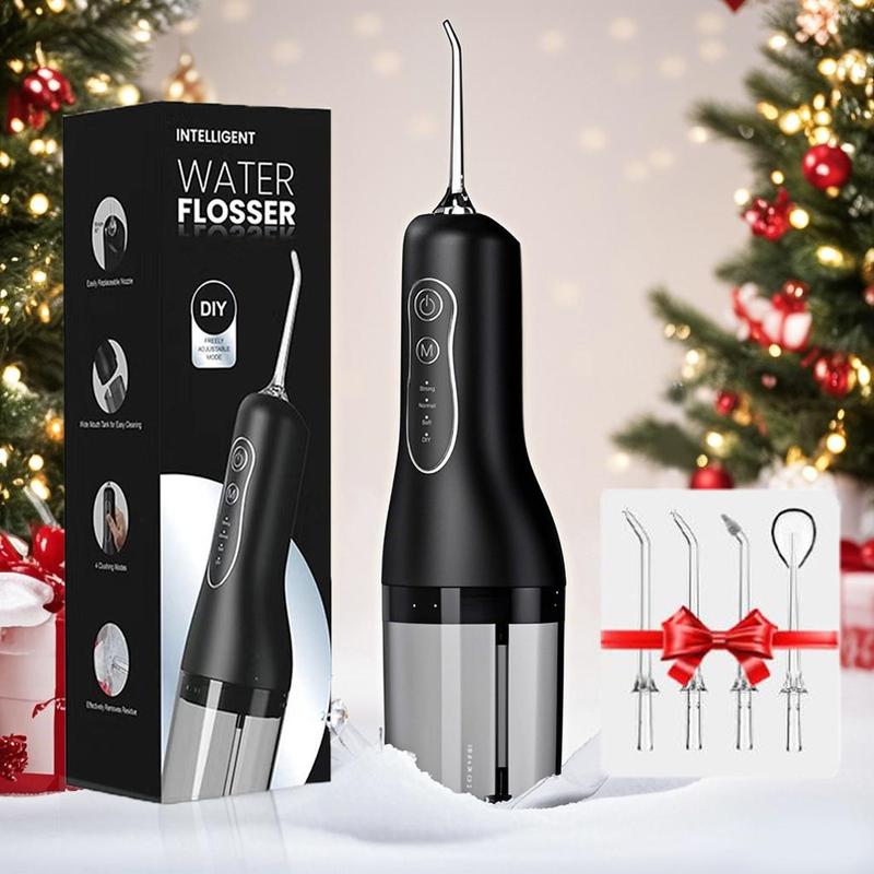 USB Rechargeable Water Flosser, Water Flosser with 4 Cleaning Modes, Oral Cleaning Tool, Portable Oral Irrigator for Home & Travel, Christmas Gift