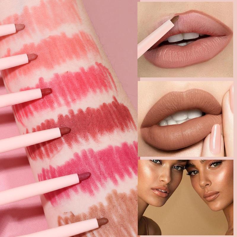 Long Lasting Lip Liner, Waterproof Lip Liner Pencil, Easy Coloring Lip Sticks, Moisturizing Lip Liner, Suitable for All Skin Types Lip Liner, Girls and Women Makeup Accessories