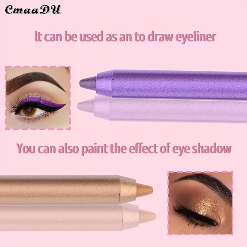 Long Lasting Eyeliner Pen (12pcs set), 2 in 1 Matte Shimmer Eyeshadow & Eyeliner Pen, Easy To Apply for Eye Makeup, Great for Professional & Beginners