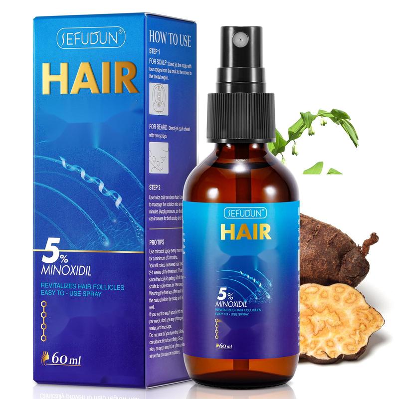 Sefudun 5% Minoxidil Hair Serum(60ml), with Hair Roller Set