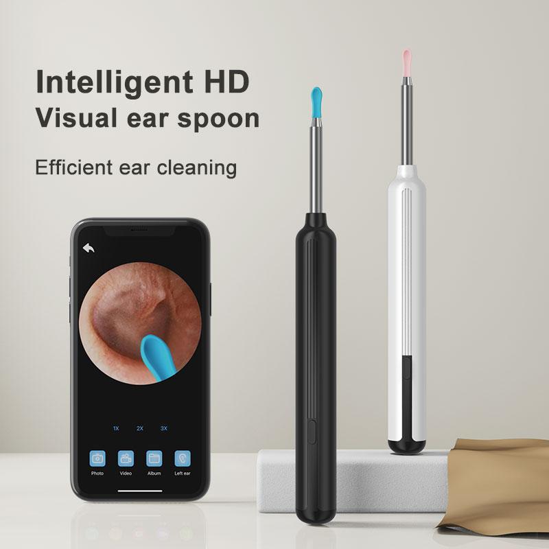 Ear Wax Removal Camera, Ear Cleaner 1080P HD Camera, Ear Cleaning Kit with 6pcs Ear Set, Wireless WiFi Otoscope with 6 Lights, Rechargeable Earwax Removal Tool Kit for Adult