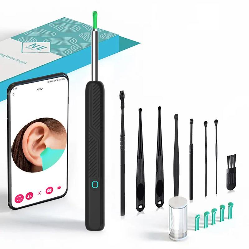 Ear Wax Removal Tool Set, 1 Set Wireless Ear Wax Removal Tool with Camera & Light, Rechargeable Ear Cleaning Tool for iOS & Android