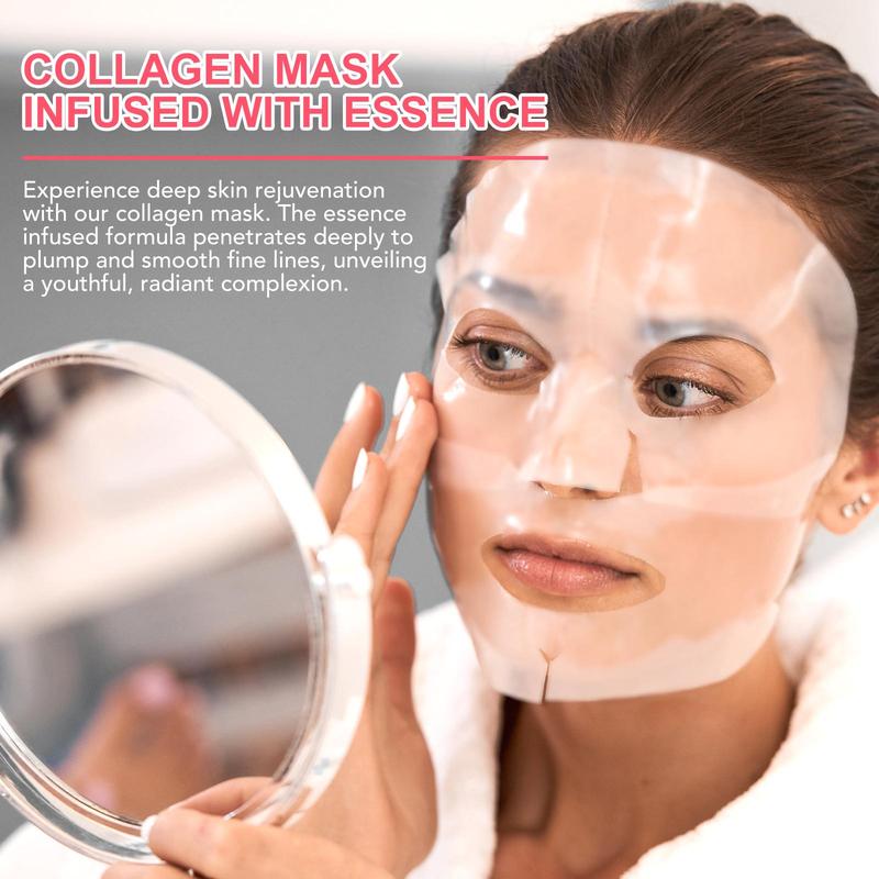 Collagen Deep Hydration Mask, 4pcs count Moisturizing & Firming Facial Mask, Facial Care Skin Care Hydrating Collagen Mask