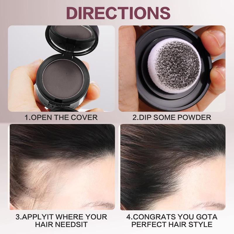 Hairline Powder with Mirror & Sponge Applicator, Waterproof & Sweat-proof Hair Styling Powder, Hair Styling Products, Christmas Gift