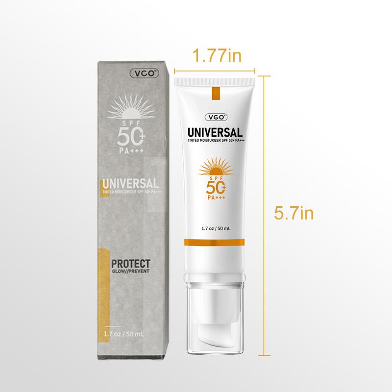 VGO Buy One Get One Free  Moisturizing Reflected Ultraviolet Sun Cream SPF 50 PA+++ 48g Facial Skincare Sunscreen Makeup-B2 Case Lactic