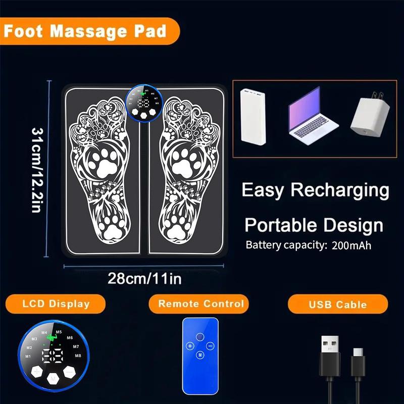 Electric Foot Massager, 1 Set Foot Blood Circulation Massager, Foot Muscle Relaxation Stimulator, Professional Foot Massage Tool for Home & Travel