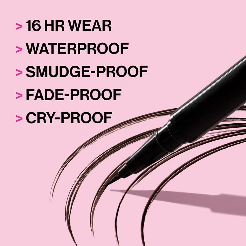 Mega Last Breakup Proof Liquid Eyeliner - Ultra-Fine Brush, Waterproof, Long-Lasting - Cruelty-Free & Vegan - Ultra Black