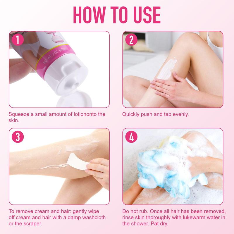 Hair Removal Cream with Scraper, 1 Box Intimate Hair Removal Cream for Women, Gentle Hair Removal Lotion for Bikini Area, Legs, Underarms, Body Care Product