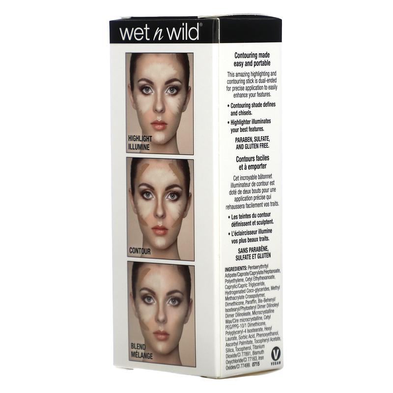 wet n wild MegaGlo, Dual-Ended Contour Stick, Light Medium, 0.28 oz (8 g)