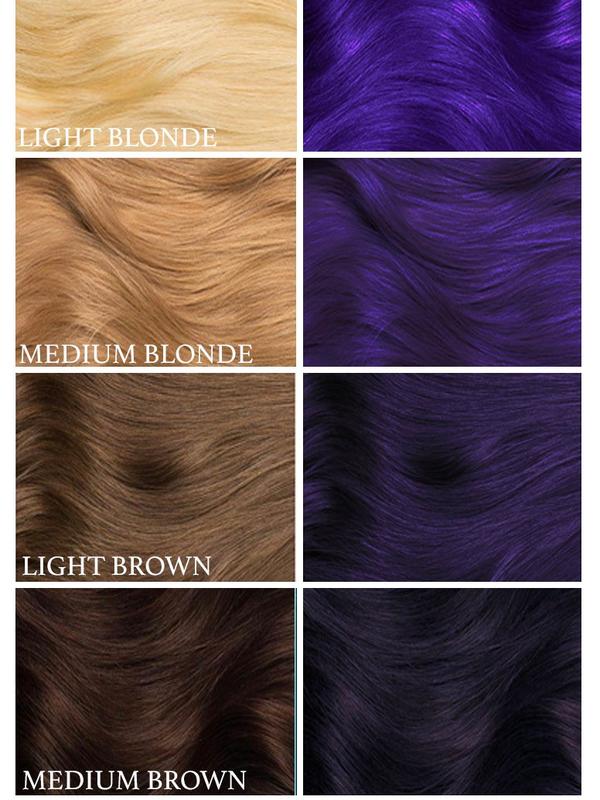 Dark Violet Purple Semi-Permanent Hair Color Violet Hair Dye