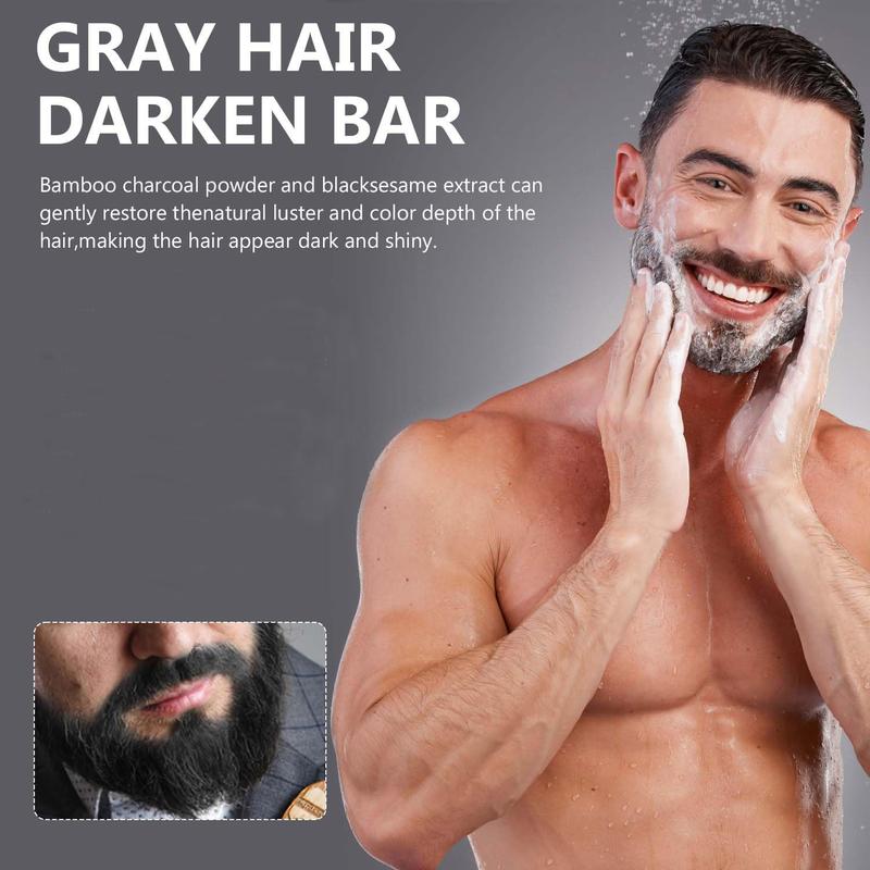 Gray Hair Mane Gray Reverse Bar for Unisex,Man Gray Hair Reverse Bar, Shampoo White Hair Reverse Soap, Black Hair Shampoo Bar for Hair Darkening