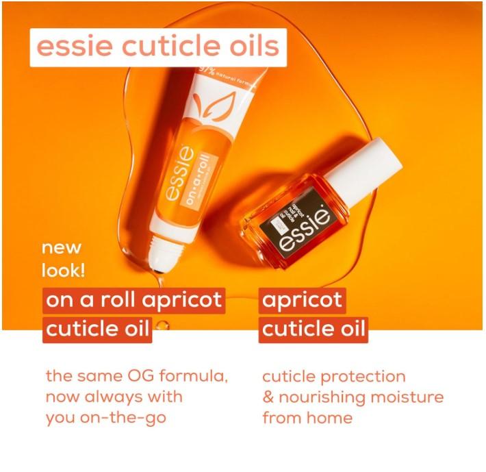 essie Nail Care, Apricot Cuticle Oil and Nail Treatment, 8-Free Vegan, On A Roll, 0.46 fl oz