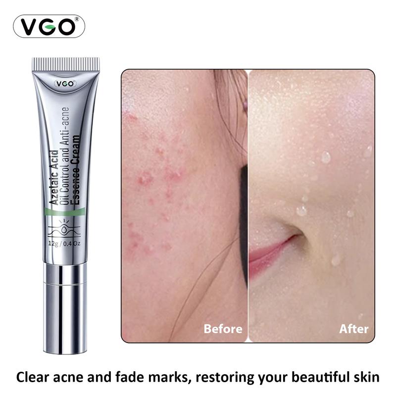 VGO Relief Facial Serum Remove a_c_n_e Essence Face Serum, 12ml   0.4oz -B Acne Azelaic Acid Moisturize Pore Sensitive Skin Repair Comfort pm skincare Repair Comfort Retinol Moisturize skincare Sunscreen Skincare products