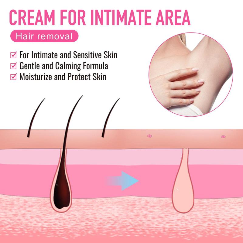 Hair Removal Cream with Scraper, 1 Box Intimate Hair Removal Cream for Women, Gentle Hair Removal Lotion for Bikini Area, Legs, Underarms, Body Care Product