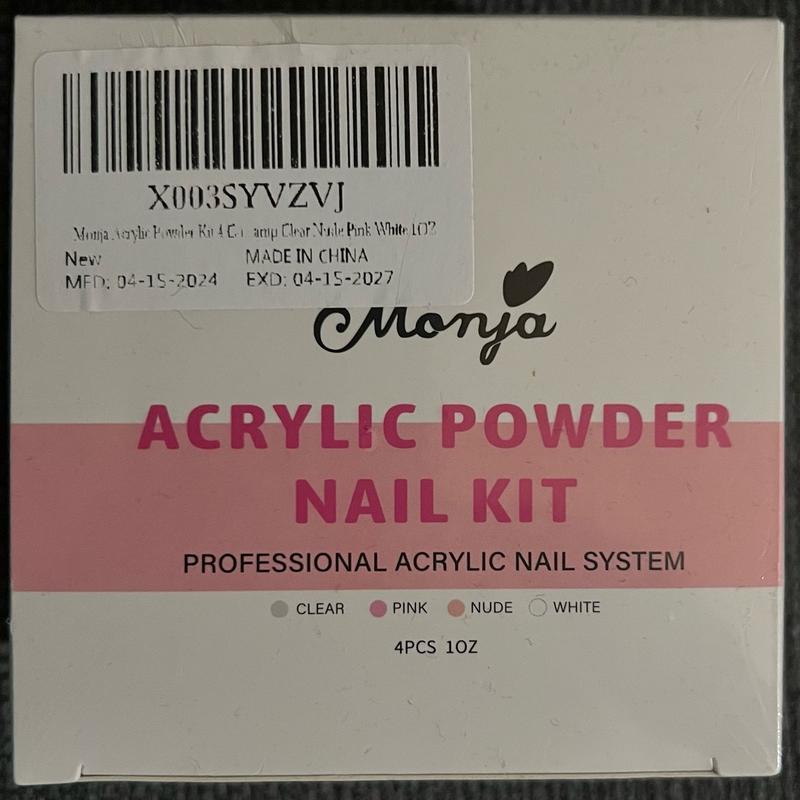 Monja Acrylic Powder - 4PCS 30g Professional Colored Acrylic Nail Powder - NWT