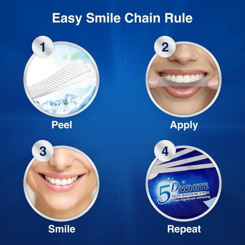 5D Teeth Whitening Strips and home Kits for whitening teeth. Deep Cleaning Teeth Brightening Strips Oral Cleansing