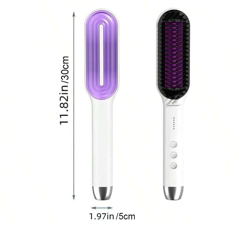 Professional Hair Straightener Brush, 5 Heat Level Fast Heating Hair Straightener, Hair Styling Comb for Women, Girls, Men, Portable Hair Curling & Straightening Tool