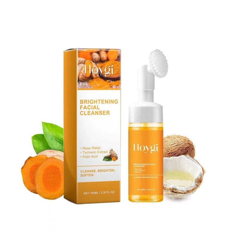 Hoygi Turmeric Cleanser deeply cleans facial skin, lightens acne marks, moisturizes and brightens skin