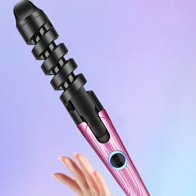 Electric Hair Curler, 1 Box Professional Hair Curler for Home & Travel, Clipped Curling Iron with Extra Long Tourmaline Ceramic Barrel, Hair Styling Tool for Women & Girls