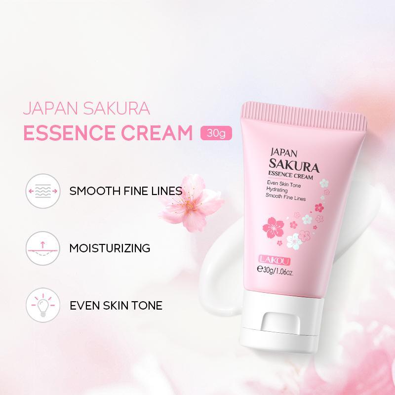 Sakura Skincare Set (1 Set), Facial Cleanser & Cream & Eye Cream & Serum & Lip Mask & More, Beauty & Personal Care Product, Birthday Gift, Christmas Gift