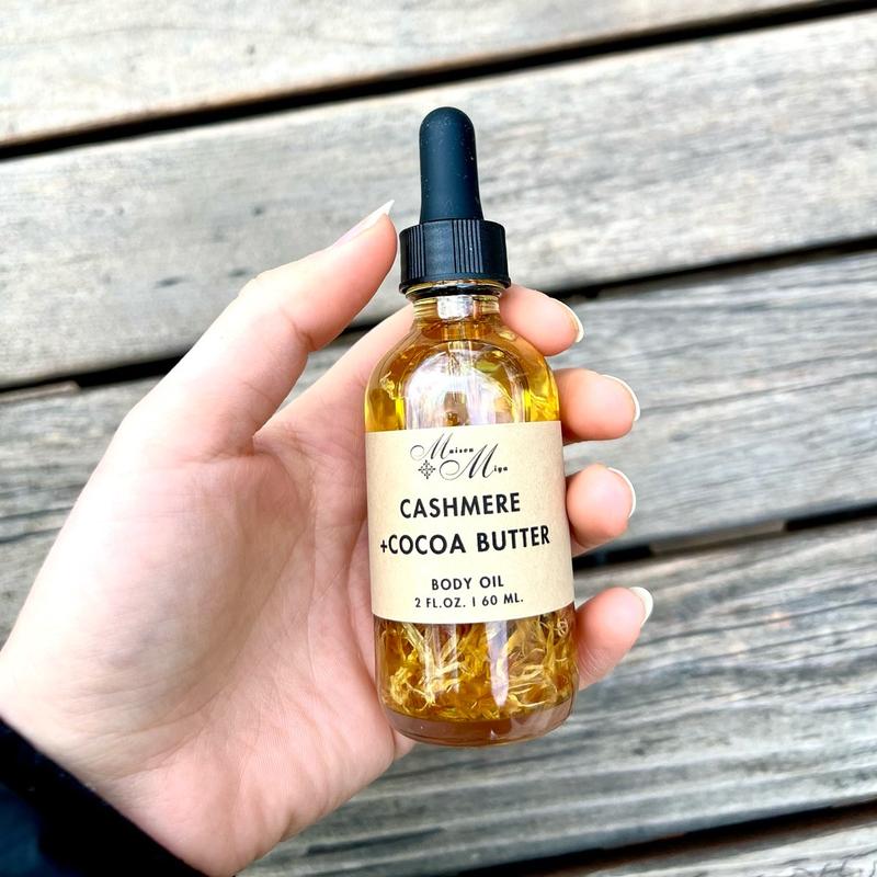 Cocoa Butter Cashmere Body Oil, Massage Oil, Moisturizing Oil, Gift Idea