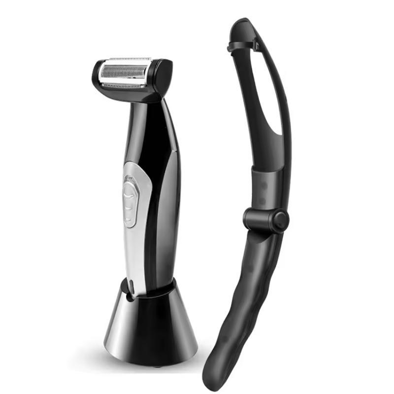 Foldable Electric Shaver, 1 Box USB Rechargeable Back Body Shaver, Waterproof Back Hair Remover, Personal Care Appliances for Men