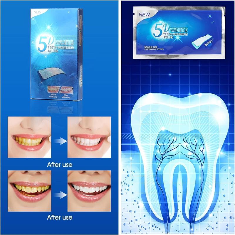 5D Teeth Whitening Strips and home Kits for whitening teeth. Deep Cleaning Teeth Brightening Strips Oral Cleansing