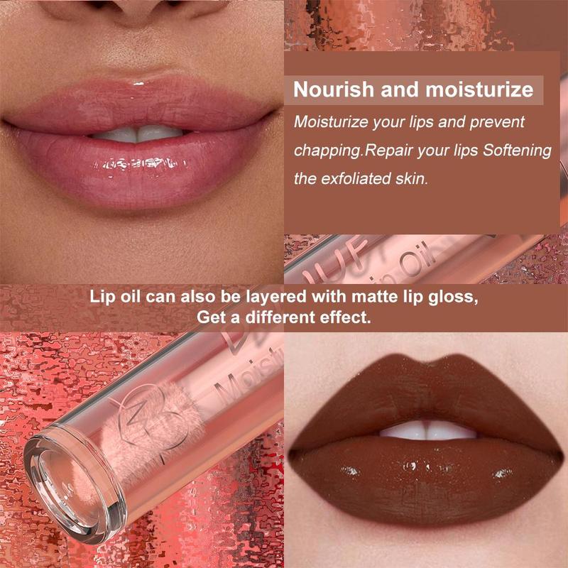 Long-lasting Matte Lip Gloss, 1 Count Waterproof Moisturizing Lip Oil, Non-stick Cup Non-fading Lipstick, Perfect Gift for Women