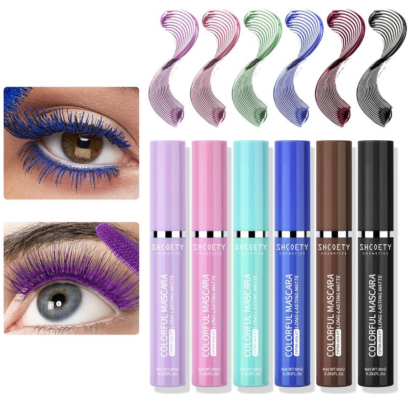 Long Lasting Mascara, 1 Count Natural Curl Colored Mascara for Eyelashes Lengthening Volumizing Defining, Professional Eye Makeup Products