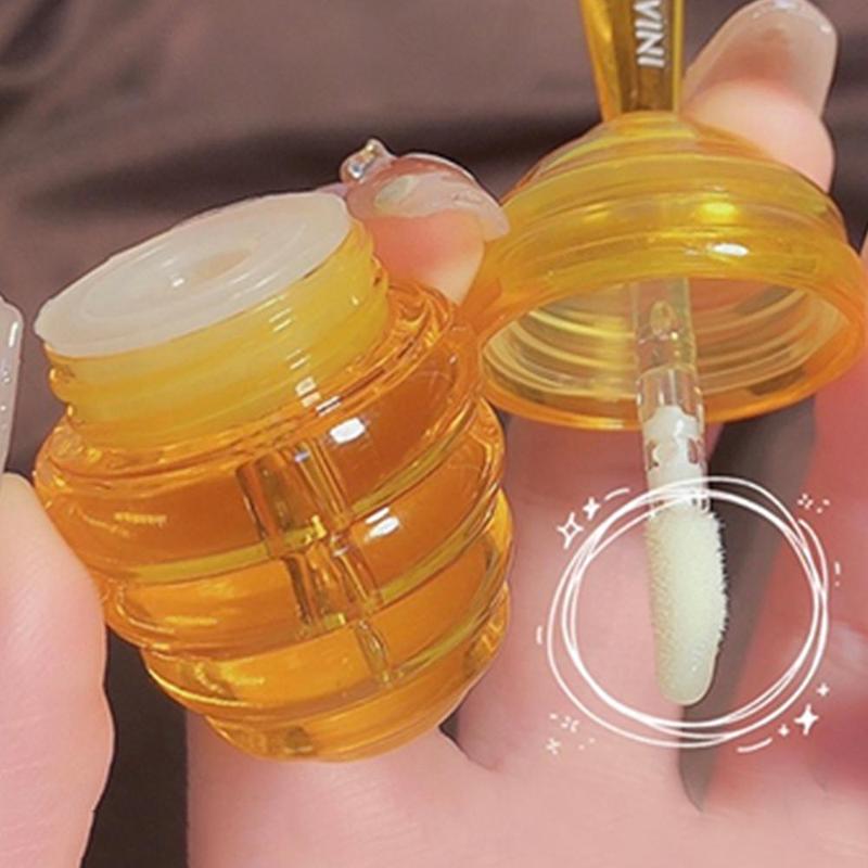 Hydrating Lip Mask, Honey Jar Honeypot Design Moisturizing Lip Balm, Plumping Lip Care Products for Women & Girls