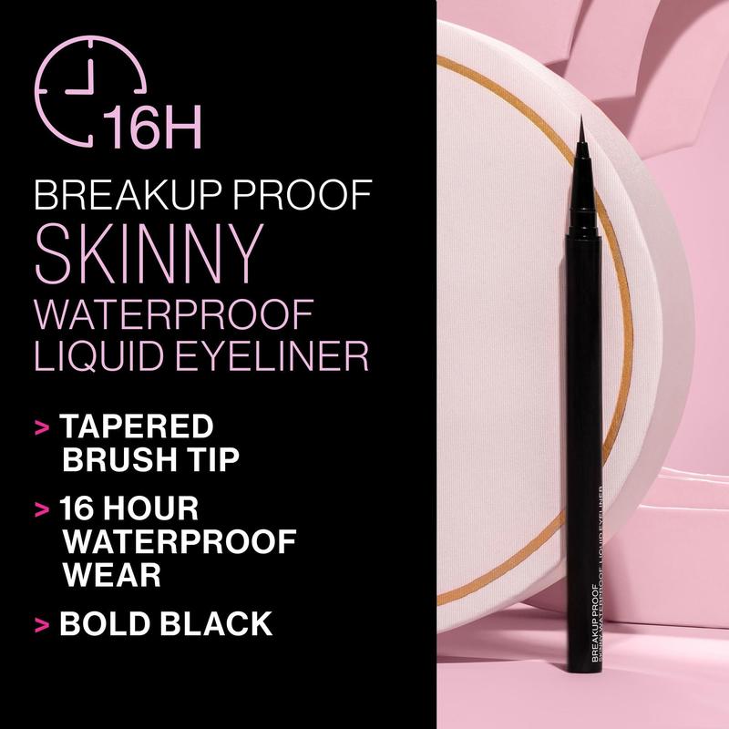 Mega Last Breakup Proof Liquid Eyeliner - Ultra-Fine Brush, Waterproof, Long-Lasting - Cruelty-Free & Vegan - Ultra Black