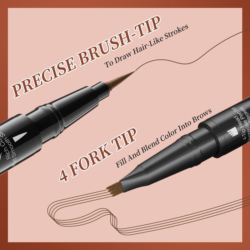 [BlackFriday Deal] Cuved Eyebrow Pen, 2-in-1 Long Lasting Eyebrow Pencil  Nature Eye Brown Makeup Tool For Women Daily Cosmetic with Fork-Tip eyebrow pen