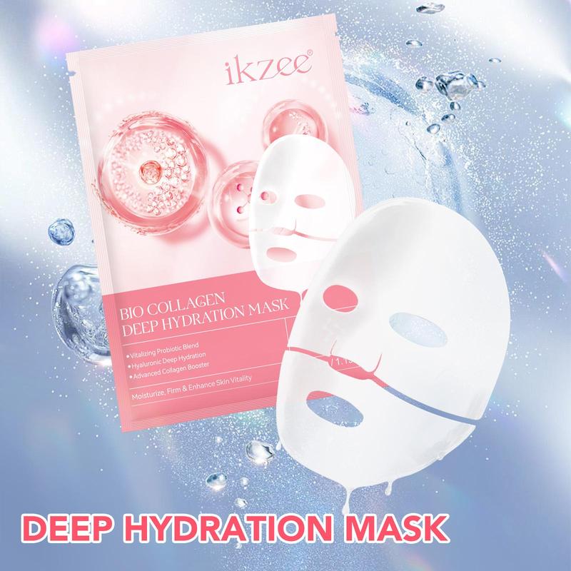 Collagen Deep Hydration Mask, 4 Counts box Moisturizing Face Mask, Hydrating Face Mask, Face Care Product for Women & Girls