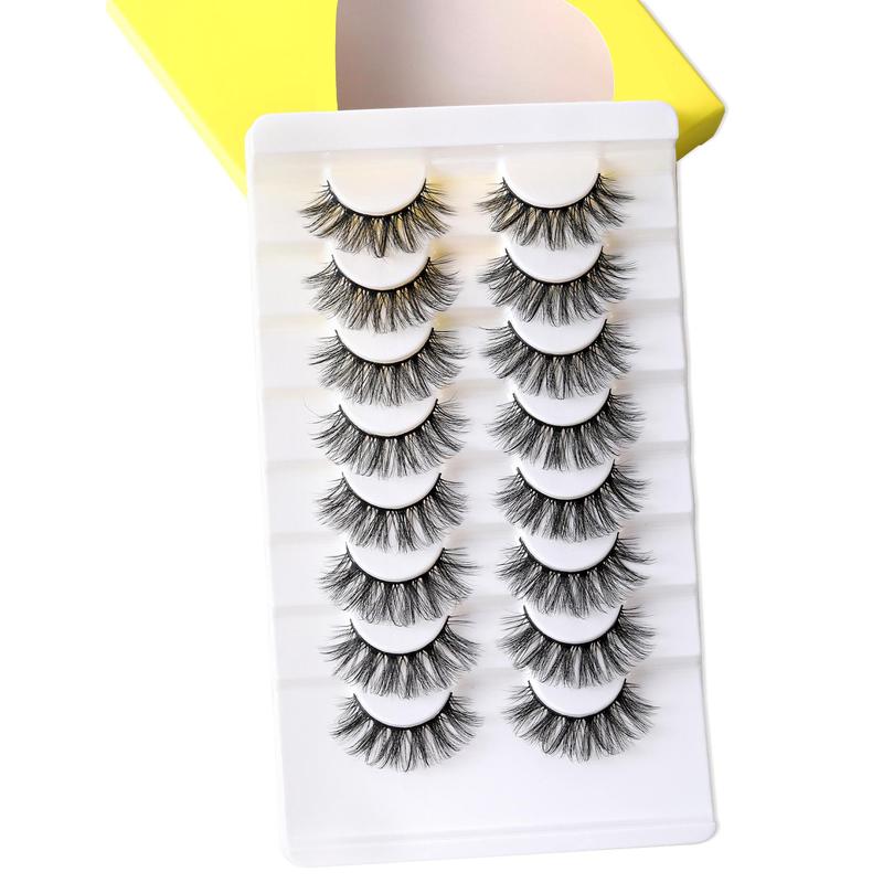 Fluffy False Eyelashes, 24 Pairs Natural Looking Eyelash Extensions, Self Grafting Curl Eyelashes, Eye Makeup Enhancement False Eyelashes for Women & Girls