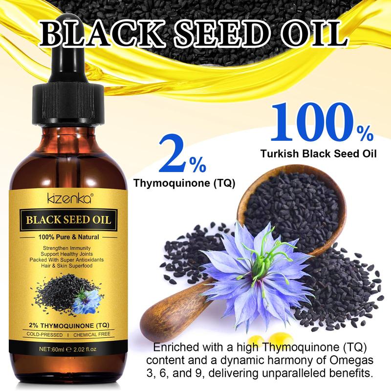 Black Seed Oil, 1 Box Moisturizing Hair Oil, Natural Hair Care Oil for Dry & Damaged Hair, Hair Care & Styling Product for Women & Men