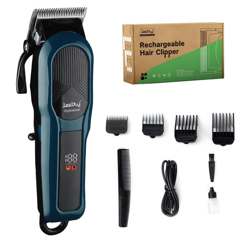 Cordless Electric Hair Trimmer Bear Shaver, 1 Set Portable Rechargeable Hair Clipper with Digital Display