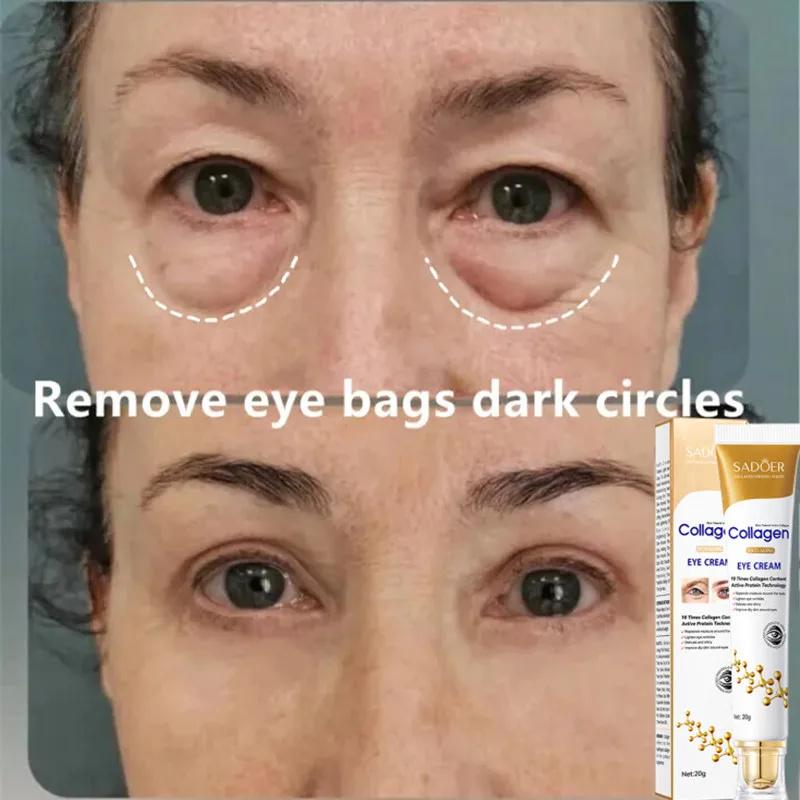 Instant Eye Bag Removal Cream Collagen Anti Dark Circle Puffiness Brighten Eye Care Anti-Wrinkle Firming Skin Fade Fine Lines