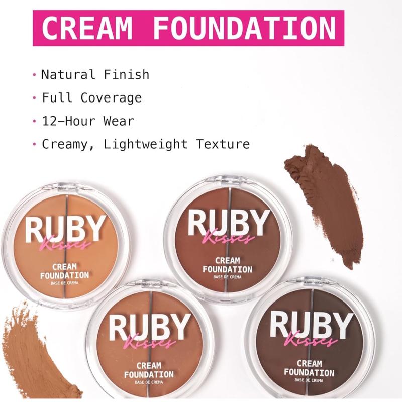 Ruby Kiss Cream Foundation 3D Face Creator Concealer Coverage