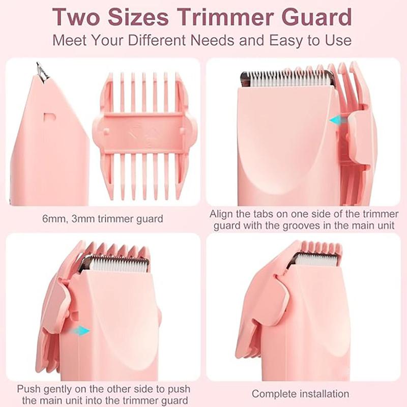 2 in 1 Electric Hair Trimmer Kit, 1 Box Portable Hair Removal Tool for Armpits Legs Arms Body, Wet & Dry Use Hair Removal Tool for Women